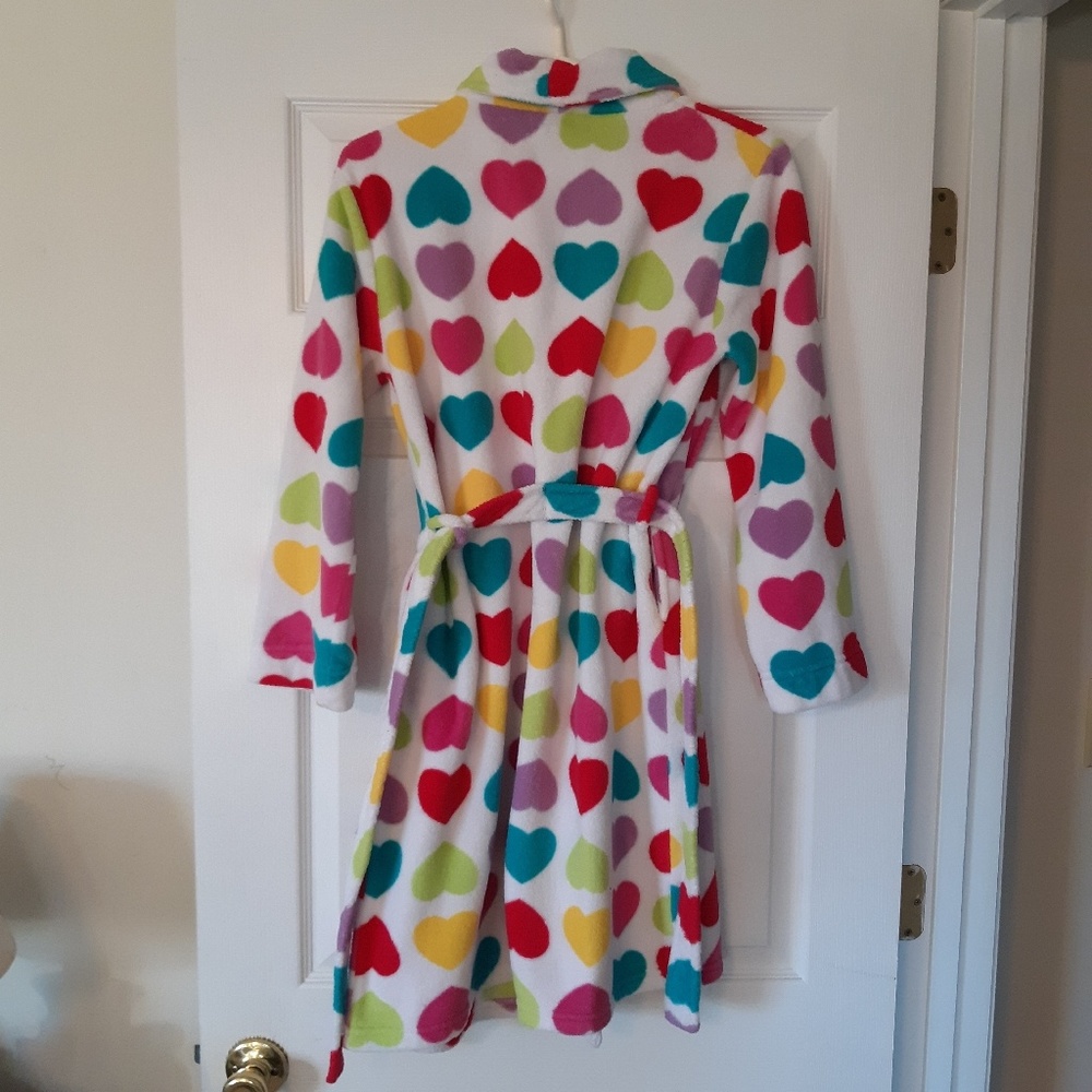 Fluffy Rainbow Hearts Robe - Picture 3 of 3